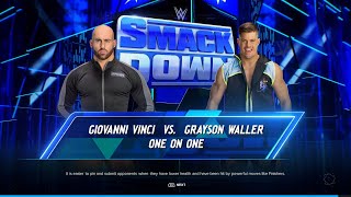 WWE 2K24 GIOVANNI VINCI VS GRAYSON WALLER [upl. by Xineohp]