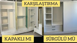 SÜRGÜLÜ ve KAPAKLI Gardırop KARŞILAŞTIRMA👉Olumlu amp Olumsuz Yönleri Yatak Odası Alacaklar  Dolap [upl. by Ahsimot719]