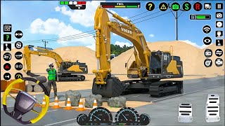 City Town Road Excavator Construction Game First Day  Construction Simulator  Android Gameplay [upl. by Llehsam974]