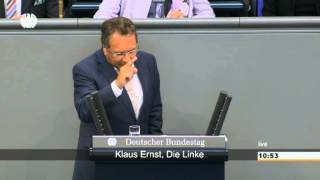 Klaus Ernst DIE LINKE Mindestlohn  Versprechen gegeben Versprechen gebrochen [upl. by Atla]