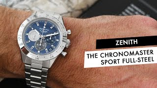 INTRODUCING The Zenith Chronomaster Sport Now With Polished Steel Bezel amp Metallic Blue Dial [upl. by Assyral]