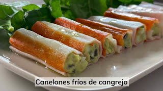 canelones fríos de cangrejo Surimi [upl. by Leunamesoj]