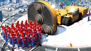 GTA 5 SPIDERMAN Mod Ragdolls Compilation 4 GTA 5 Fails Funny MomentsRagdolls [upl. by Daugherty]