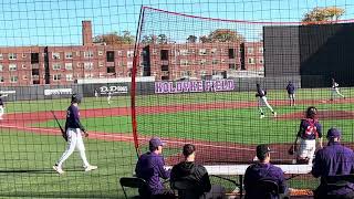 93 Exit Velo on Deep Triple  Northwestern Univ CampMichael Stebel2025 Corner INFOctober 262024 [upl. by Lakym]