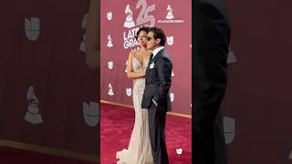 ÁngelaAguilar y ChristianNodal la pareja más esperada de la noche llega a los LatinGRAMMY [upl. by Llerrat]