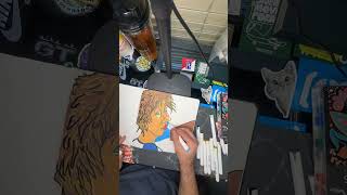 New paint sticks 🎨 artist youtubeshorts art creative timelapse sketchbook chill artwork [upl. by Nas]