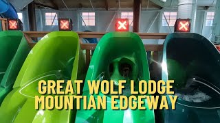 Mountain Edge Raceway Water Slide at Great Wolf Lodge POCONOS [upl. by Celtic652]