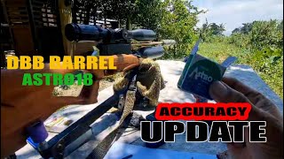 pcp air rifle hammer type accuracy check dbb barrel at astro18 [upl. by Bourque359]