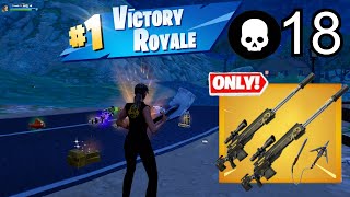 I WON Using Reaper Sniper ONLY quot Zero Build quot Gameplay🏆  Fortnite Chapter 5 Season 1 [upl. by Gebhardt]