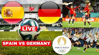 Spain vs Germany Women Live Stream Olympic 2024 Bronze Medal Football Match Score Highlights en Vivo [upl. by Ardnazxela]