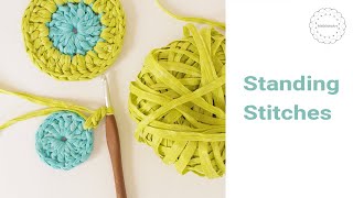 How to crochet standing SC and DC [upl. by Guillema35]