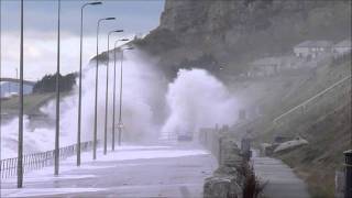 Cars Caught in Storm on Colwyn Bay Promenade [upl. by Tsugua80]