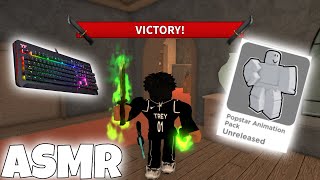 MM2 KEYBOARD ASMR With The NEW POPULAR ANIMATION BUNDLE Murder Mystery 2 [upl. by Holihs767]