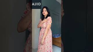 AJIO maxi dress ajio ajiohaul shopping shorts trending grwm grwmoutfit comment meesho love [upl. by Fayette]