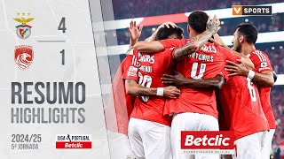 Resumo Benfica 41 Santa Clara Liga 2425 5 [upl. by Ecirpac573]