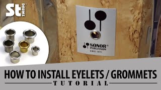 TUTORIAL How to install eyelets and badges [upl. by Sletten]