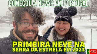 Primeira neve na serra da estrela em 2023  Neve em Portugal 2023  Covilhã [upl. by Ailisec94]