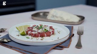 Tartare di tonno con salsa al Gorgonzola Dop [upl. by Ahtebbat716]