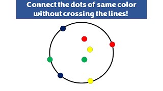 Connect the dots of same color without crossing the lines brainteaser [upl. by Mamoun]