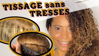 TISSAGE SANS TRESSES EXTENSION AUX PERLESWEFT EXTENSION MACRAMÉ [upl. by Enivid]