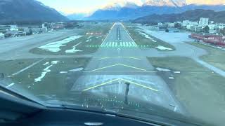 Sion Switzerland  LSGS IGS RWY 25 Approach  Cockpit POV  4K [upl. by Abdul]