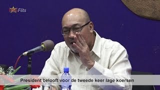 Bouterse belooft voor de tweede keer lage koersen [upl. by Arty586]