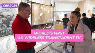 LG presents Worlds first 4k wireless transparent TV ces2024 [upl. by Pudens]