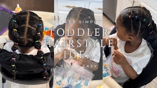 Toddler Hairstyle Idea  SimpleEasyQuick Kids Styles [upl. by Madea]