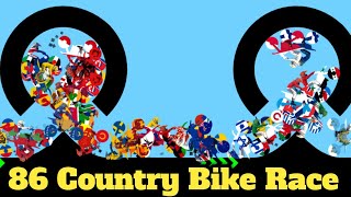 86 Country Motorbike amp 85 Elimination Dirt Bike Race Tournament in Algodoo  Motocross Bike Racing [upl. by Lowson]