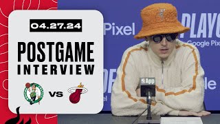 Tyler Herro Postgame Interview  Boston Celtics vs Miami HEAT  April 27 2024 [upl. by Blackmun304]