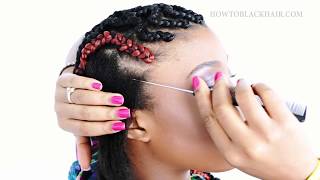 How To Cornrow FOR BEGINNERS [upl. by Leitao]