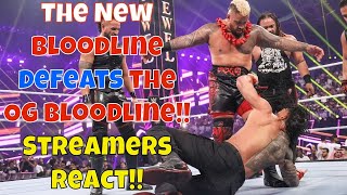 Streamers React The New Bloodline defeat the OG Bloodline wwe crownjewel romanreigns [upl. by Nnhoj]