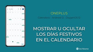 Mostrar u Ocultar los Días Festivos en el Calendario  OnePlus Android 12  OxygenOS 12 [upl. by Petronia]