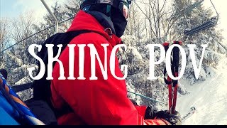 Skiing POV  Holiday Valley Resort GoPro Hero5 [upl. by Nishi506]