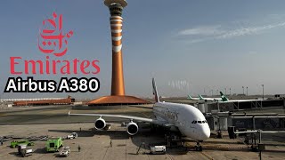 JEDDAH  DUBAI🇦🇪AIR BUS A380 EMIRATES AIR LINE FULL FLIGHT REPORT  LOUNGEECONOMY CLASS [upl. by Darice]