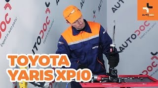 Cómo cambiar amortiguadores delanteros en TOYOTA YARIS XP10 INSTRUCCIÓN  AUTODOC [upl. by Naldo]