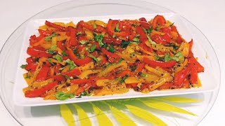 recettes dété poêlée de poivrons à ma façon un délicepanfried peppers my way a delight [upl. by Nadaha]