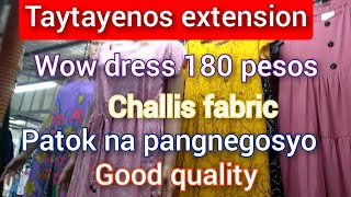 Taytayenos extension  Ang ganda ng dress 180 lang challis fabric [upl. by Levina129]