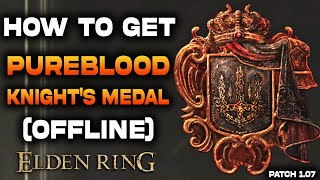 Elden Ring How to Get Pureblood Knights Medal Offline  Portal Teleport for Mohgwyn Palace [upl. by Sone]