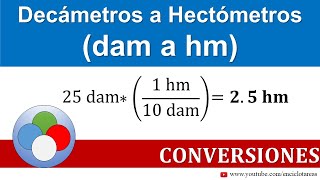 Decámetros a Hectómetros dam a hm [upl. by Kiernan]