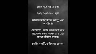 ঘুমানোর পূর্বে দোয়া। Dua before sleep। The Holy Quran। [upl. by Portie784]