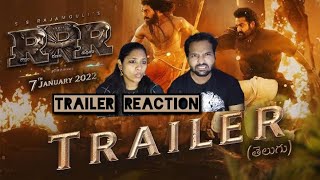 RRR Trailer Reaction  NTR Ram Charan Ajay Devgn  S S Rajamouli By Tamil Couple Reaction [upl. by Adiaj]