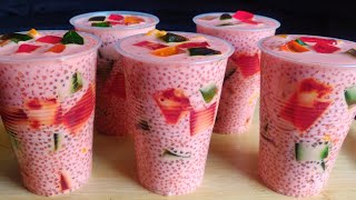 Sabudana Dessert  Sago Drinks  JELLY SAGO DRINK  HEALTHY SUMMER DRINK  TAPIOCA DRINK [upl. by Ahcila]