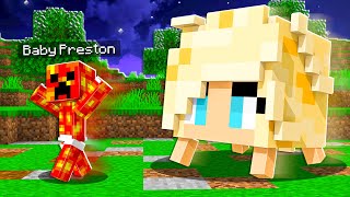 👶 20 Epic Adventures with BABY PRESTON in Minecraft [upl. by Eetsirk]