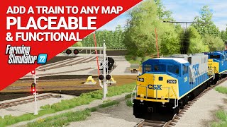 NEW TRAIN MOD Add Train amp Tracks To Any Map  Placeable Train amp Tracks fs22 [upl. by Riki414]