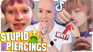 DIY Belly Button Piercing WITH A NAIL  New TikTok Piercing Fails  Roly Reacts [upl. by Elinad]