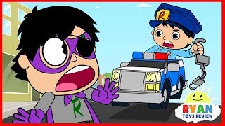 Ryan Police Officer helps find all the toys  Cartoon Animation for Children [upl. by Ilyk]