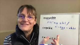 How to Pronounce Renewable Capable and Capability American English from SpeechModificationcom [upl. by Bollen]