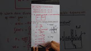 Work done during isothermal reversible expansion of gas Isothermal and free expansion of ideal gas [upl. by Kindig]