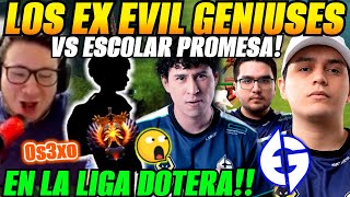 😲ex EVIL GENIUSES debut en LA LIGA DOTERA vs ESCOLAR PROMESA😲Debut de MATTHEW [upl. by Rolyab]